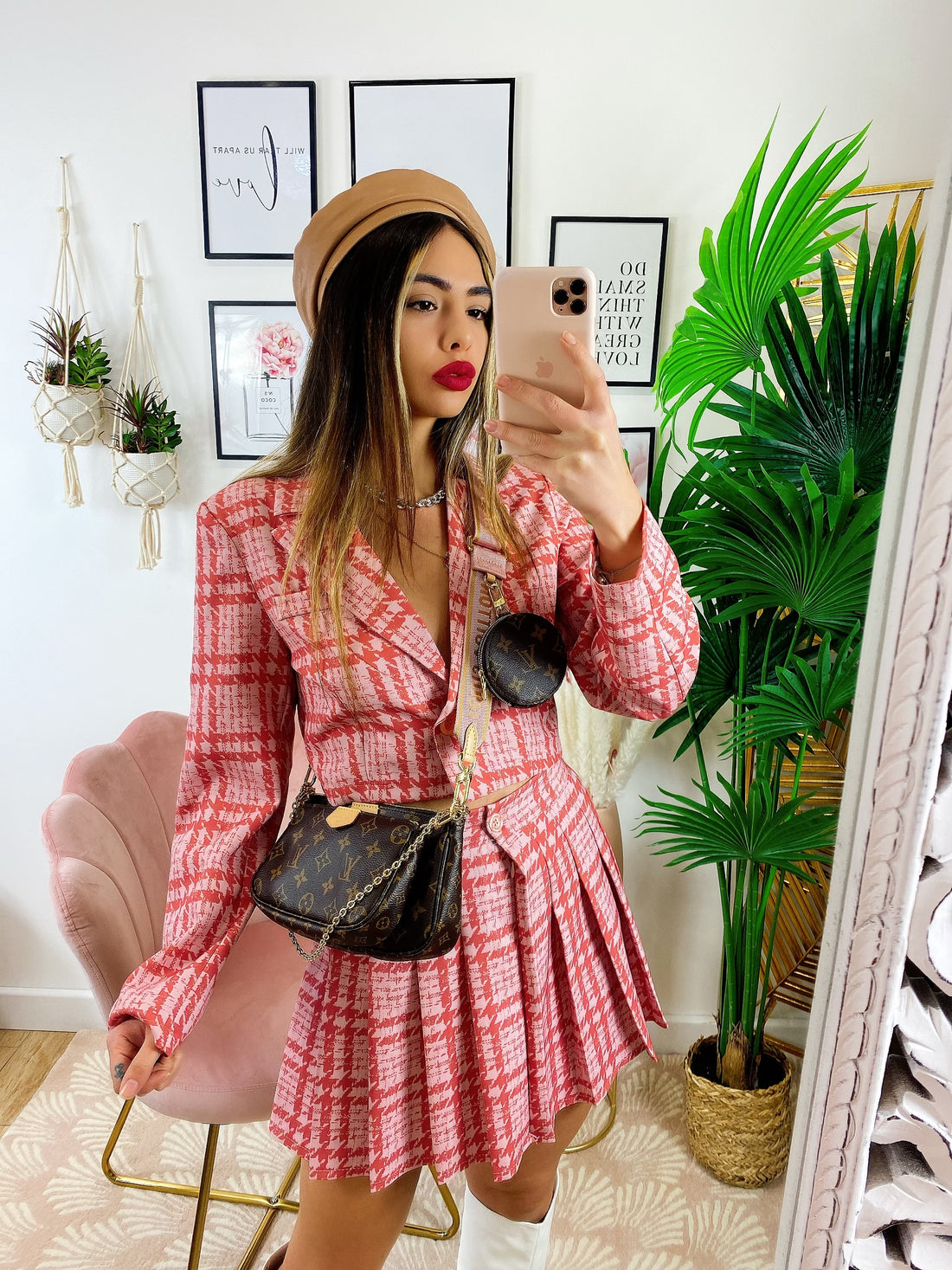 Completo Giacca Corta e Gonna Rosa - R.a. Boutique 