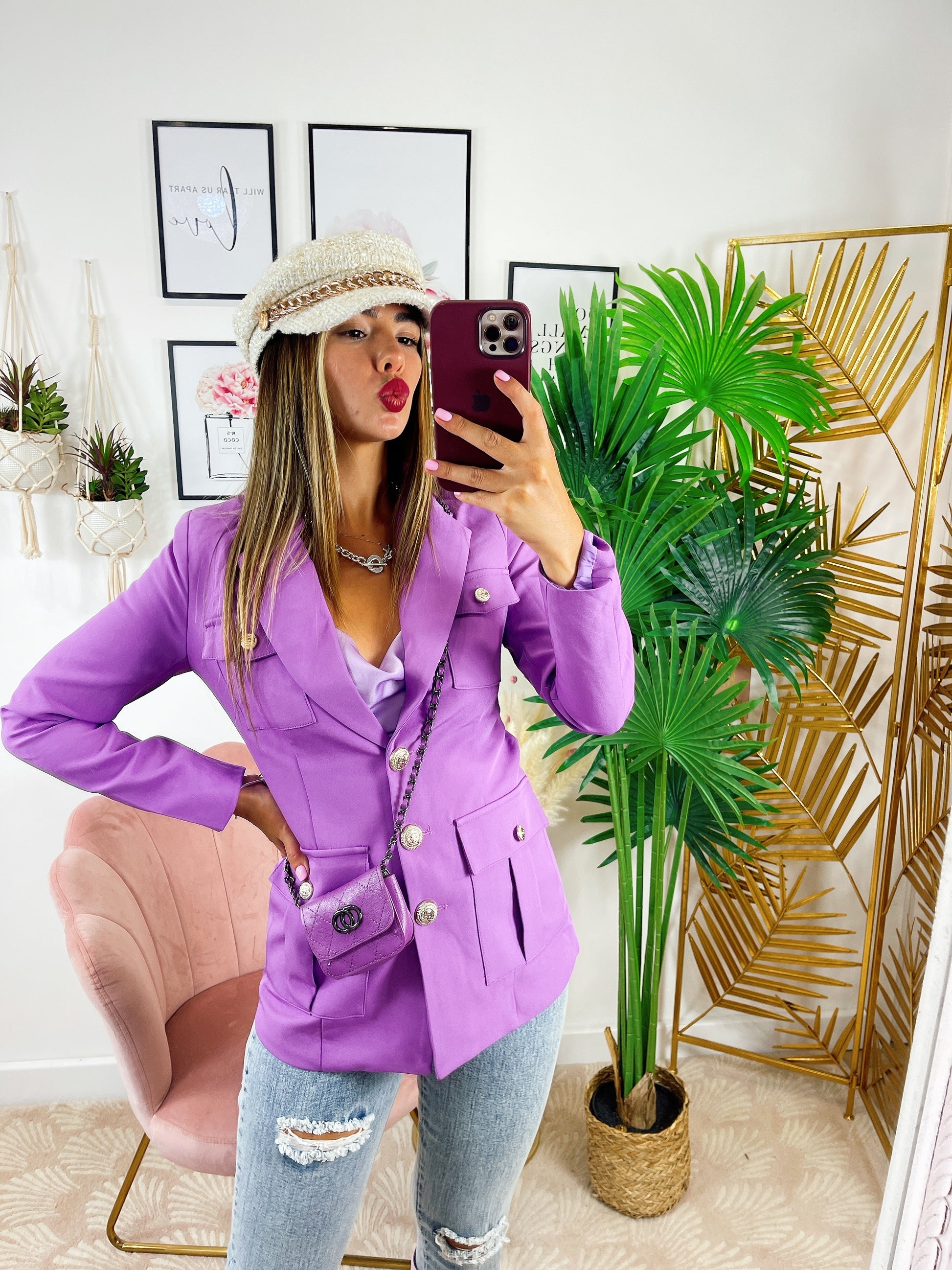 Blazer Purple con Borsetta - R.a. Boutique 