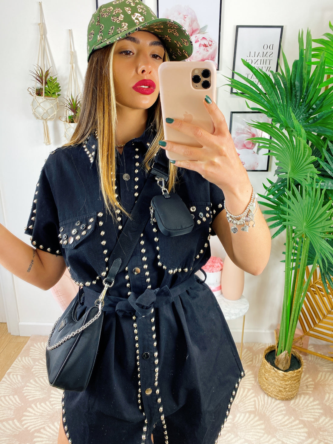 Abito nero con borchie - R.a. Boutique 