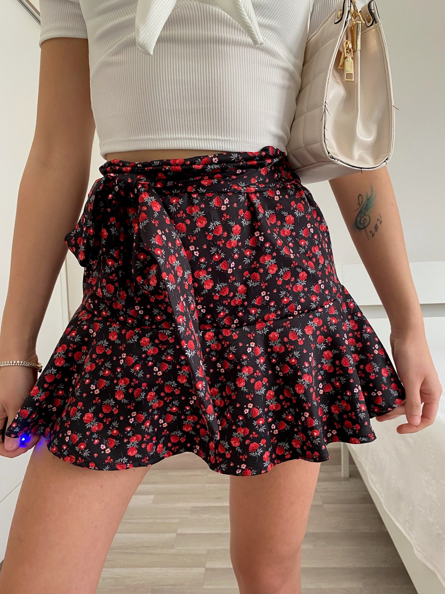 Gonna pantalone con fiori - R.a. Boutique 