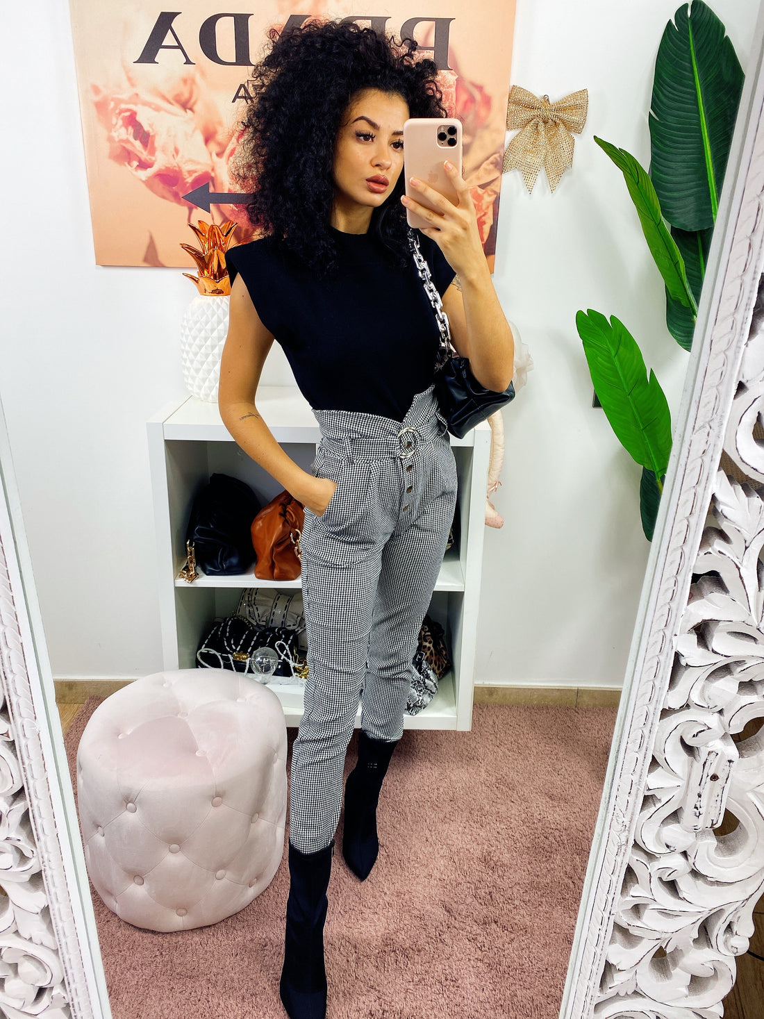 Maglia con spalline bombate tessuto pesante - R.a. Boutique 