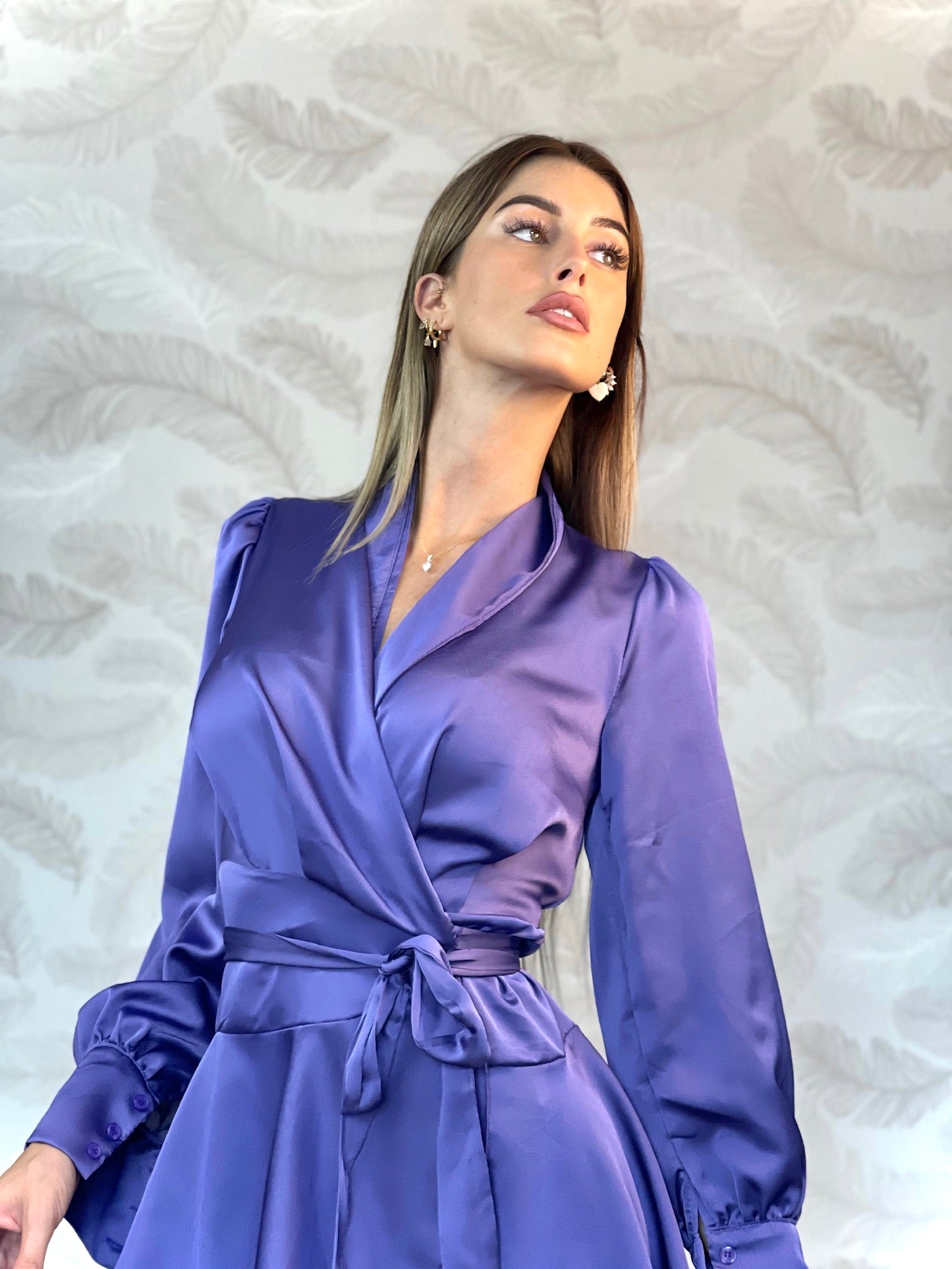 Abito in raso purple - R.a. Boutique 