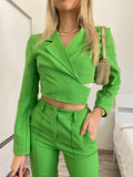 Completo top e pantalone verde - R.a. Boutique 