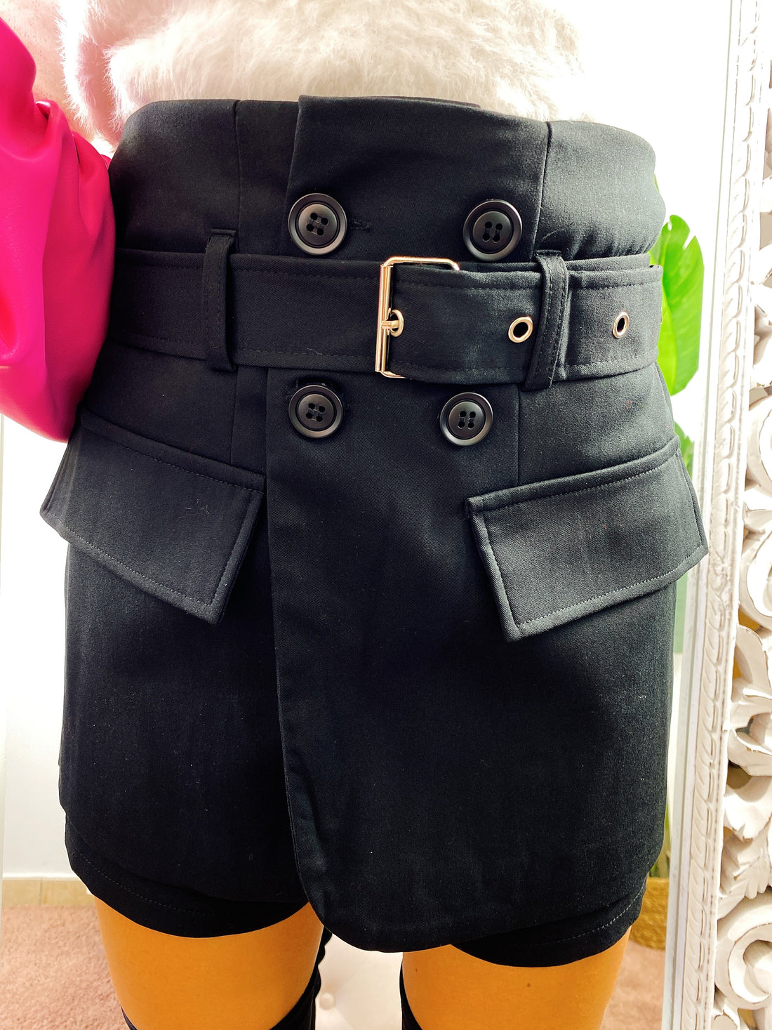 Pantagonna nero con cintura - R.a. Boutique 