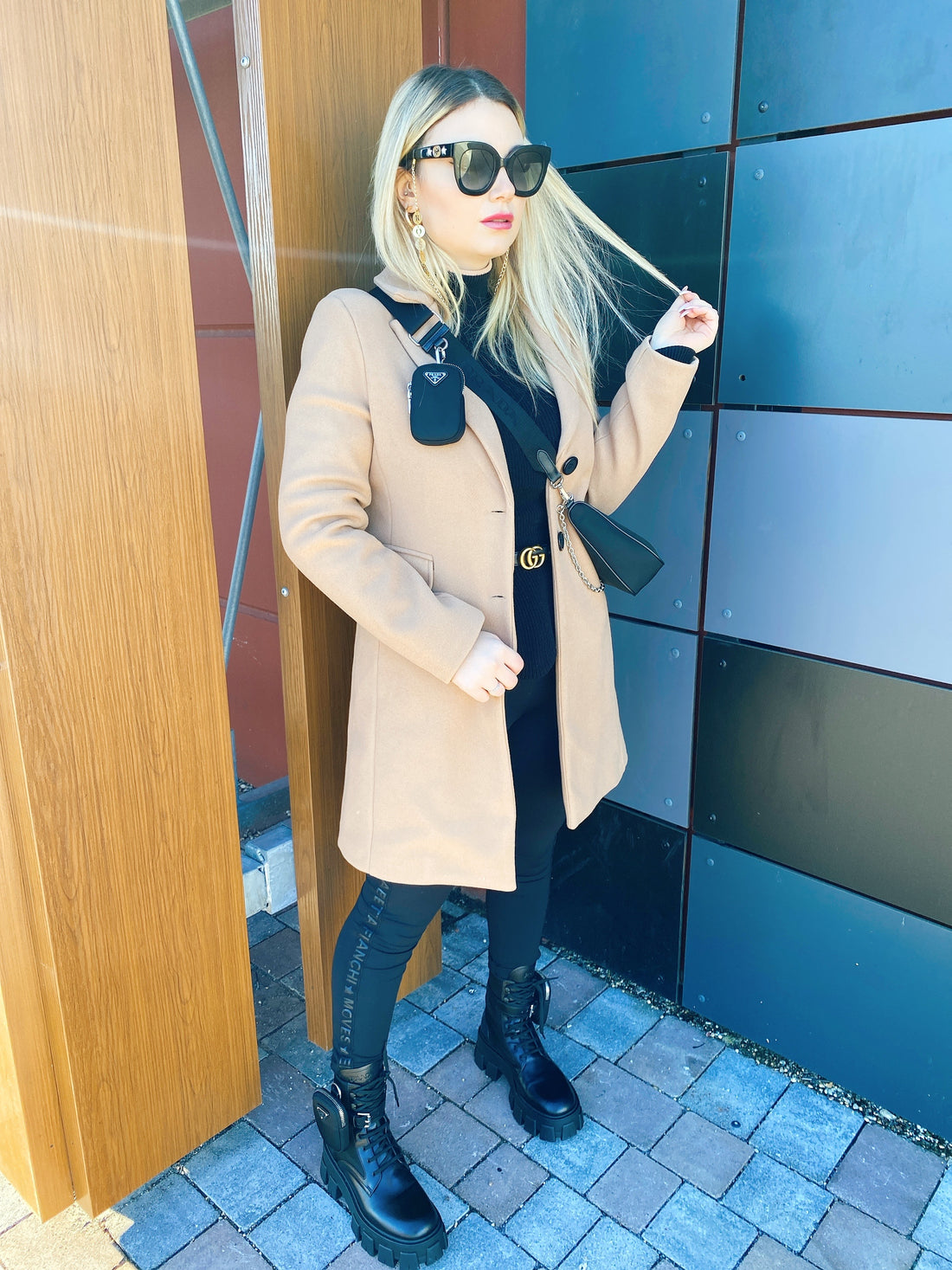 Giaccone camel con bottoni - R.a. Boutique 