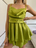 Tutina in raso lime - R.a. Boutique 