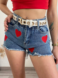 Short a caramella con cuori rossi - R.a. Boutique 