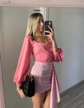 Top con bottoncini rosa - R.a. Boutique 