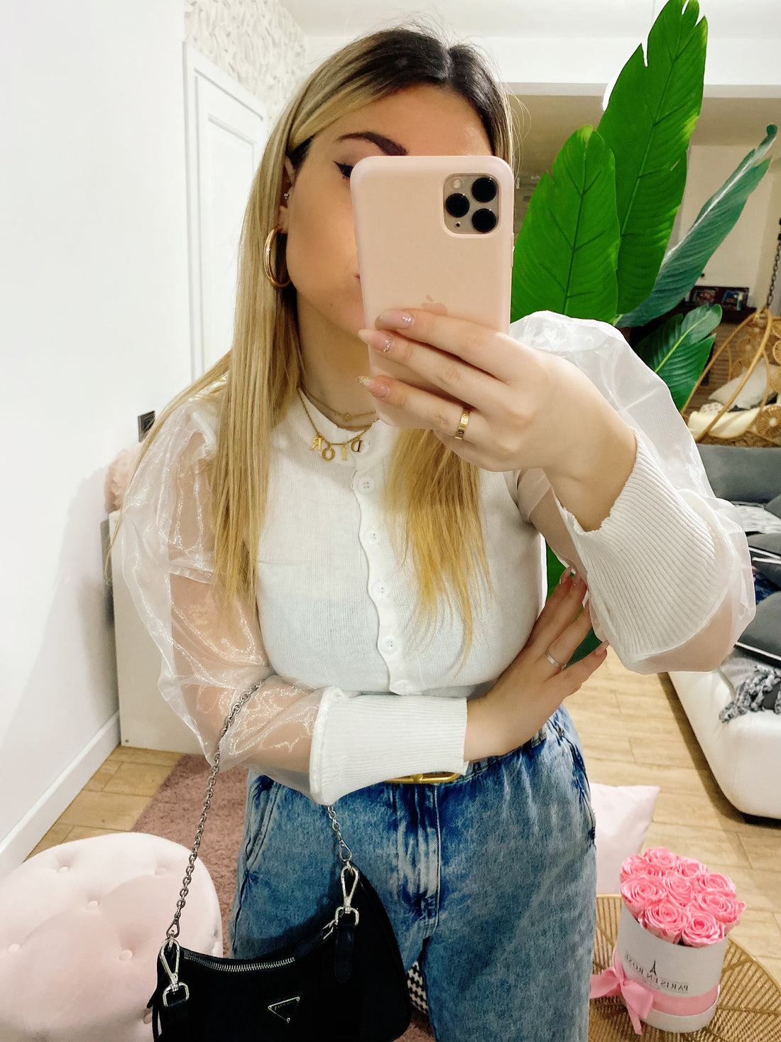 Maglioncino con maniche velate - R.a. Boutique 