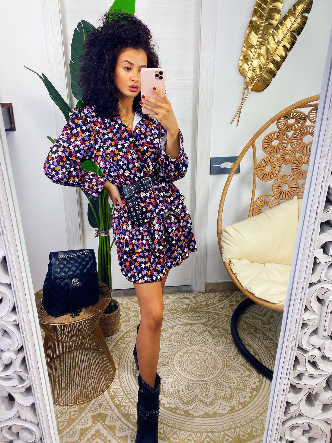 Abito a balze con stelle colorate - R.a. Boutique 