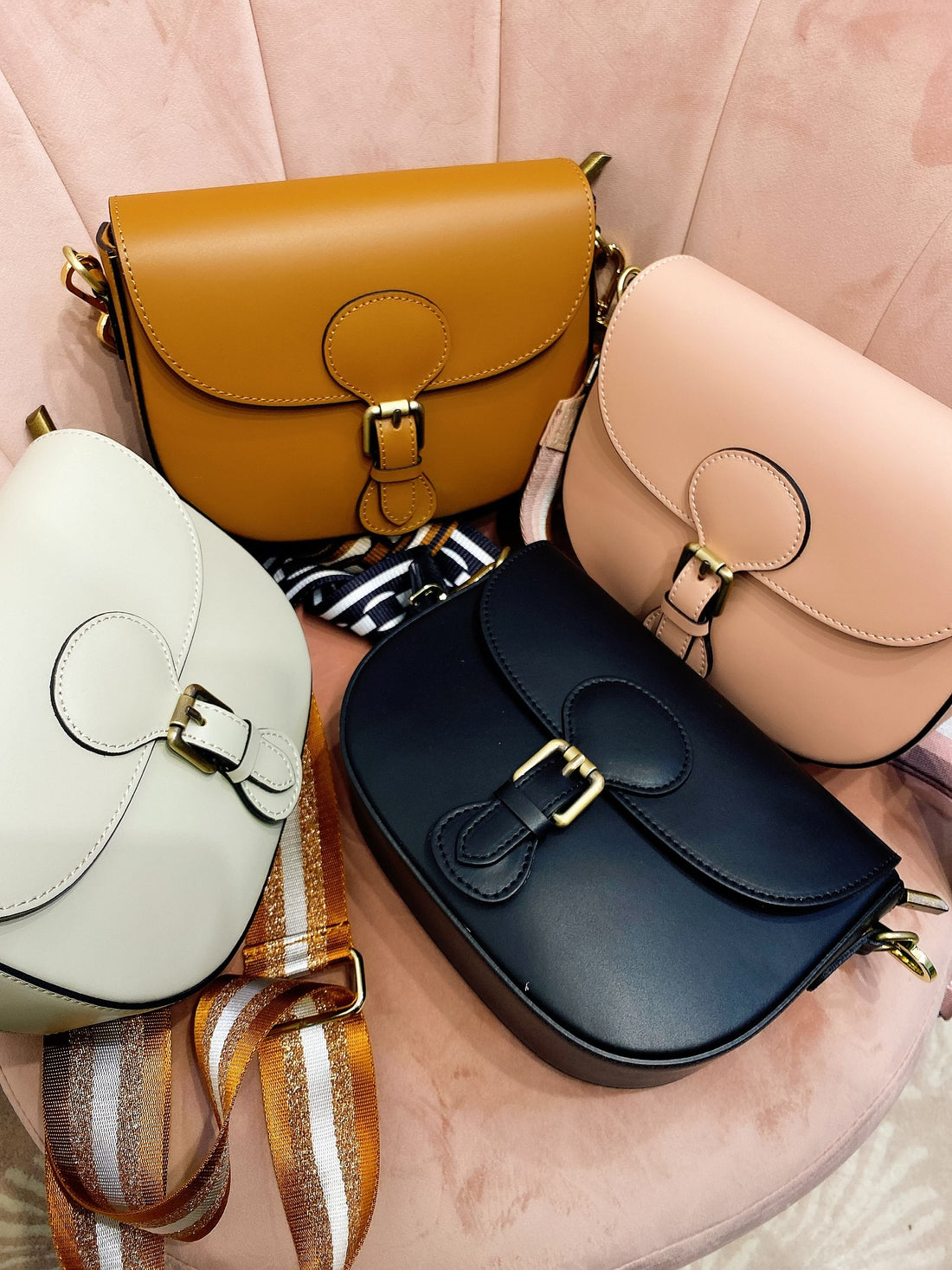 Pochette in pelle con cintura a fantasia - R.a. Boutique 