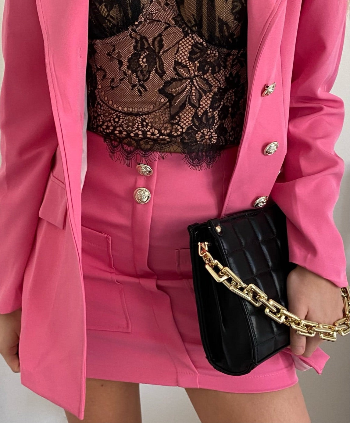 Pochette a quadri nero - R.a. Boutique 