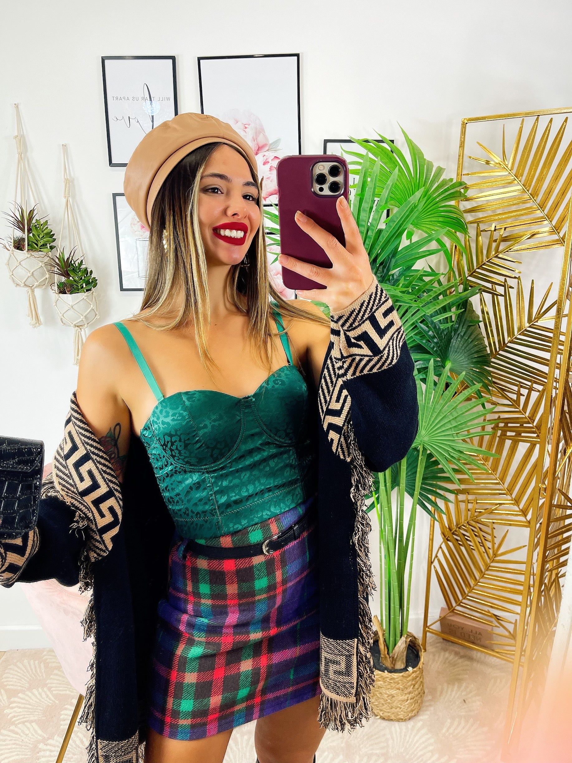 Corpetto maculato verde - R.a. Boutique 