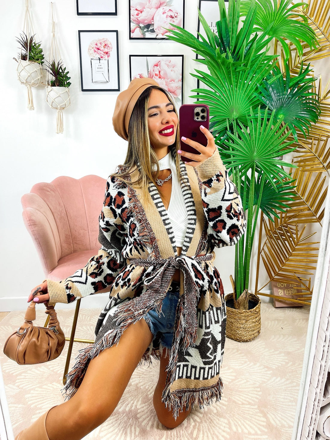 Cardigan con frange Maculato - R.a. Boutique 