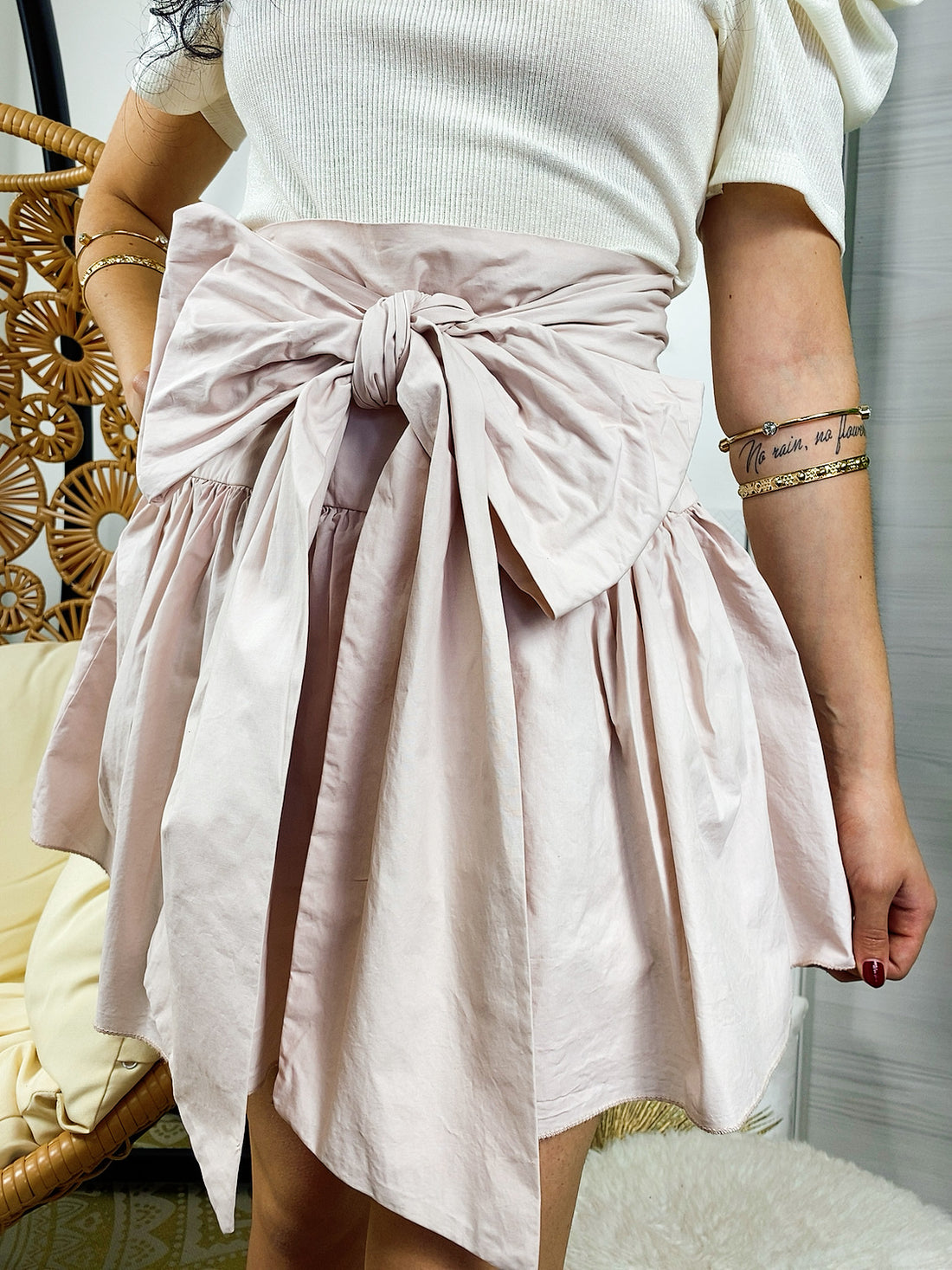 Gonna cipria con fiocco - R.a. Boutique 