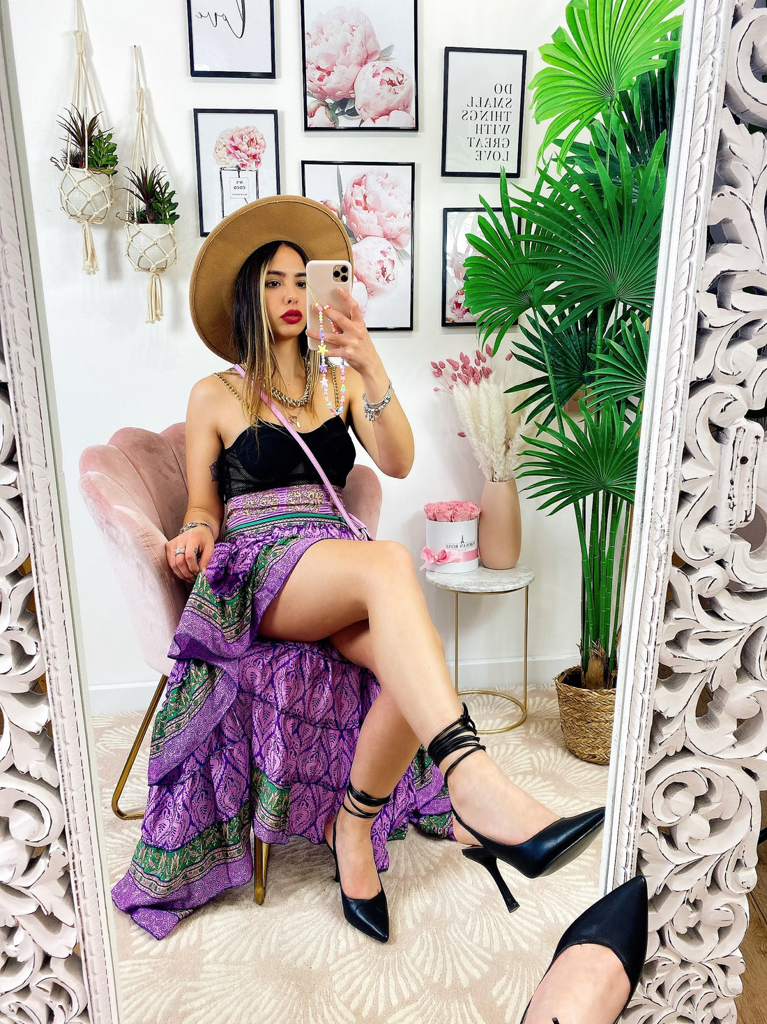 Gonna asimmetrica lilla - R.a. Boutique 