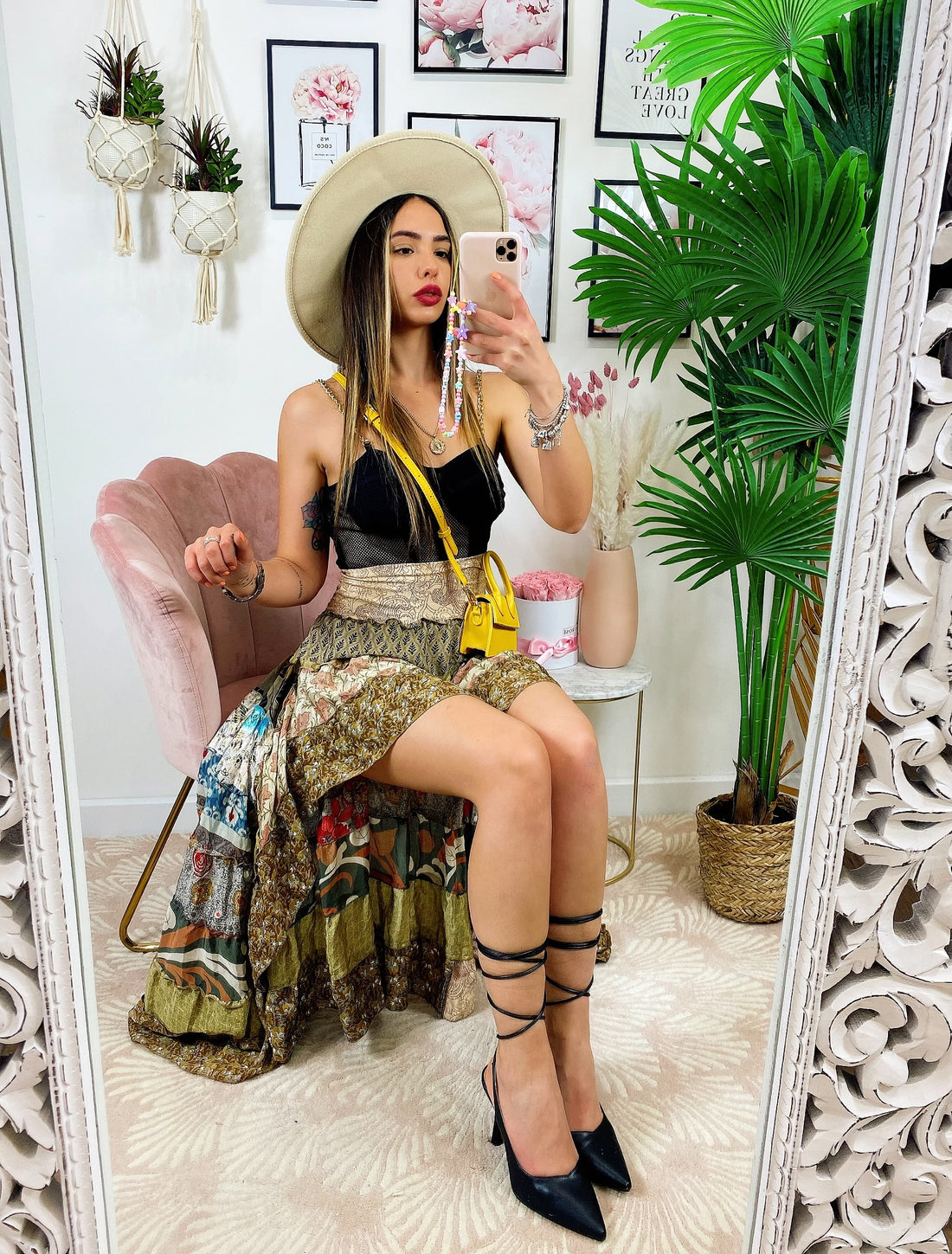 Gonna asimmetrica sfumature verdi - R.a. Boutique 