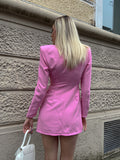 Abito a blazer con bottone rosa barbie - R.a. Boutique 