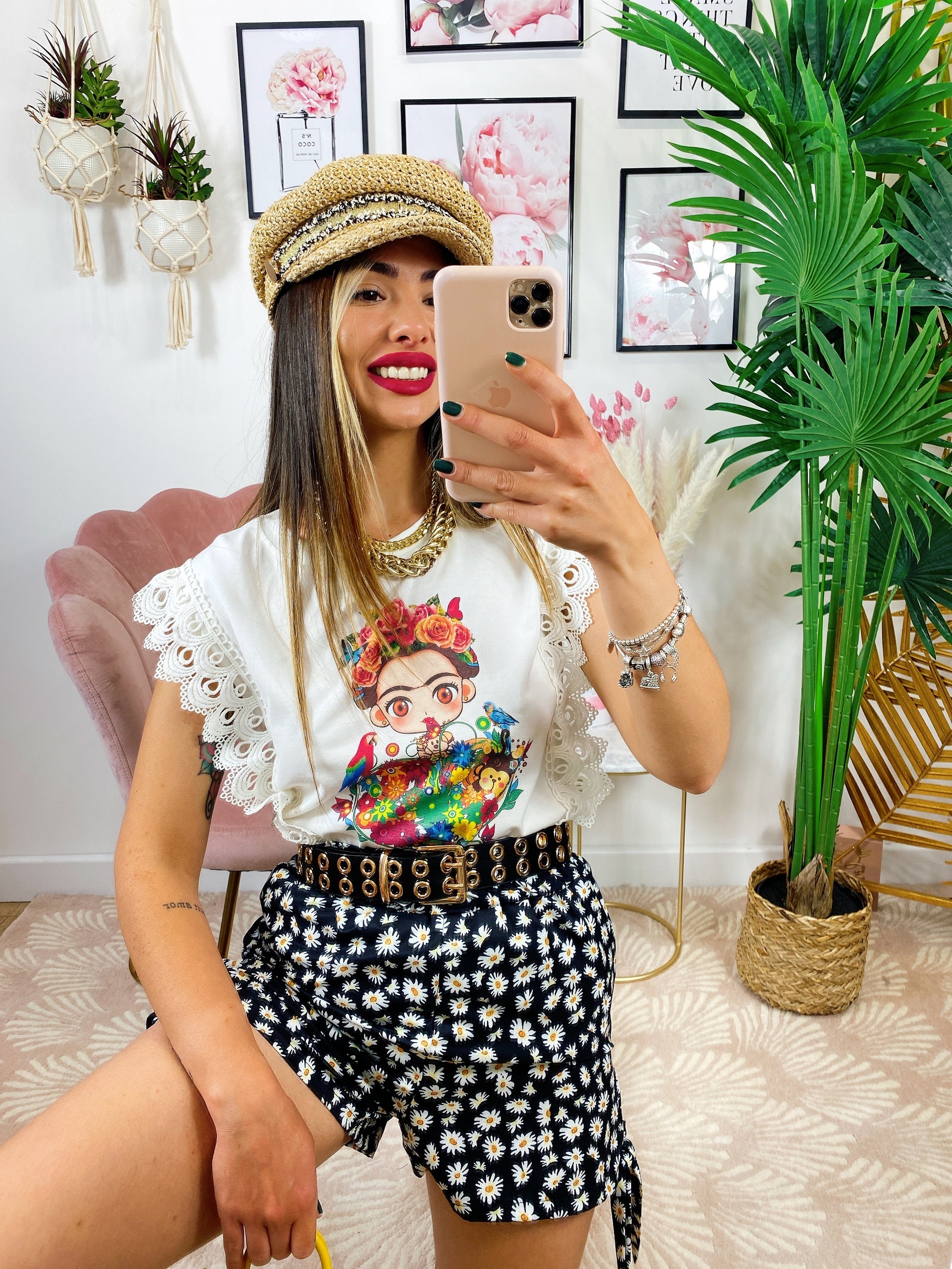 T-Shirt color e merletto - R.a. Boutique 