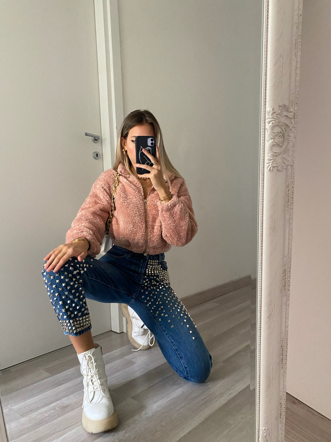 Giacchino Teddy rosa - R.a. Boutique 