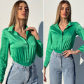 Body camicia verde smeraldo - R.a. Boutique 