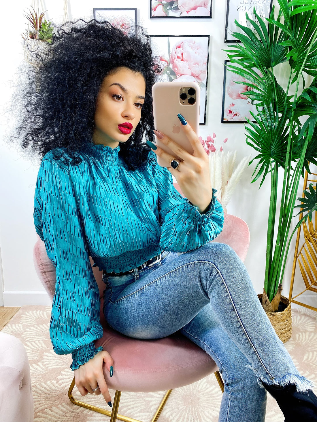 Blusa in raso effetto 3d - R.a. Boutique 