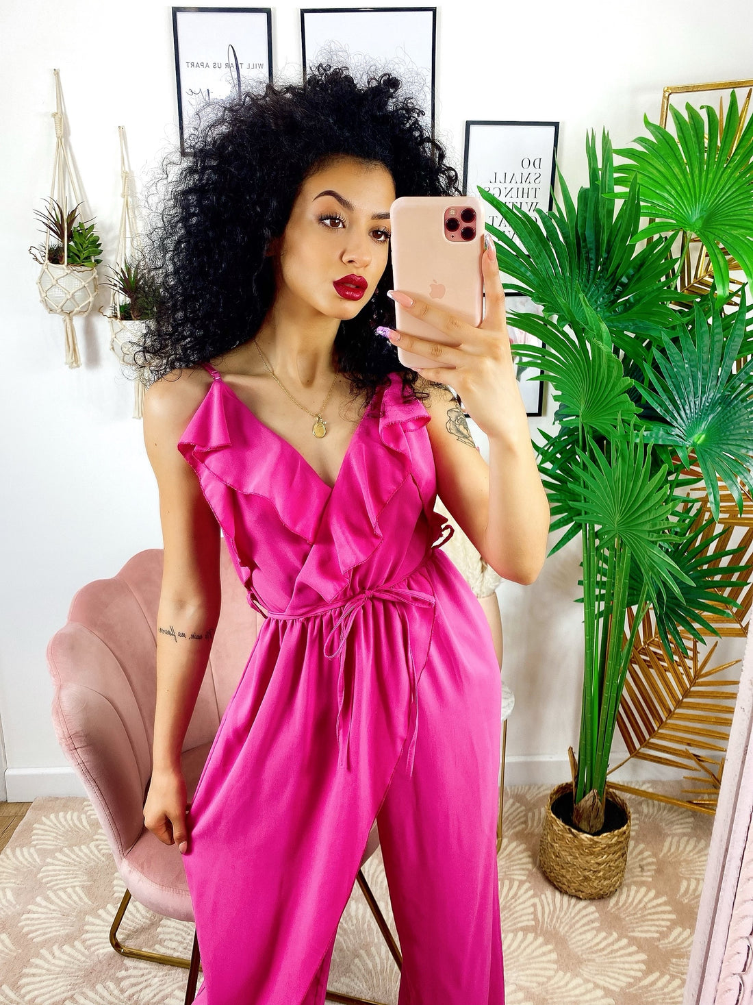 Tuta fuxia con Rouches - R.a. Boutique 