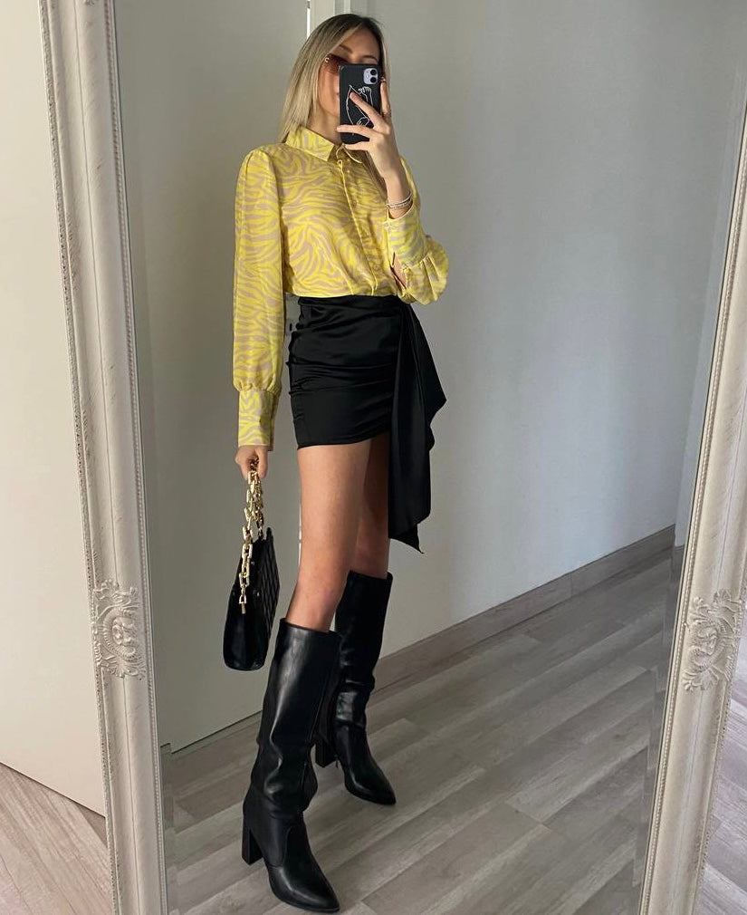 Gonna con fusciacca Nera - R.a. Boutique 