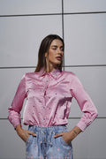 Camicia rosa con strass - R.a. Boutique 