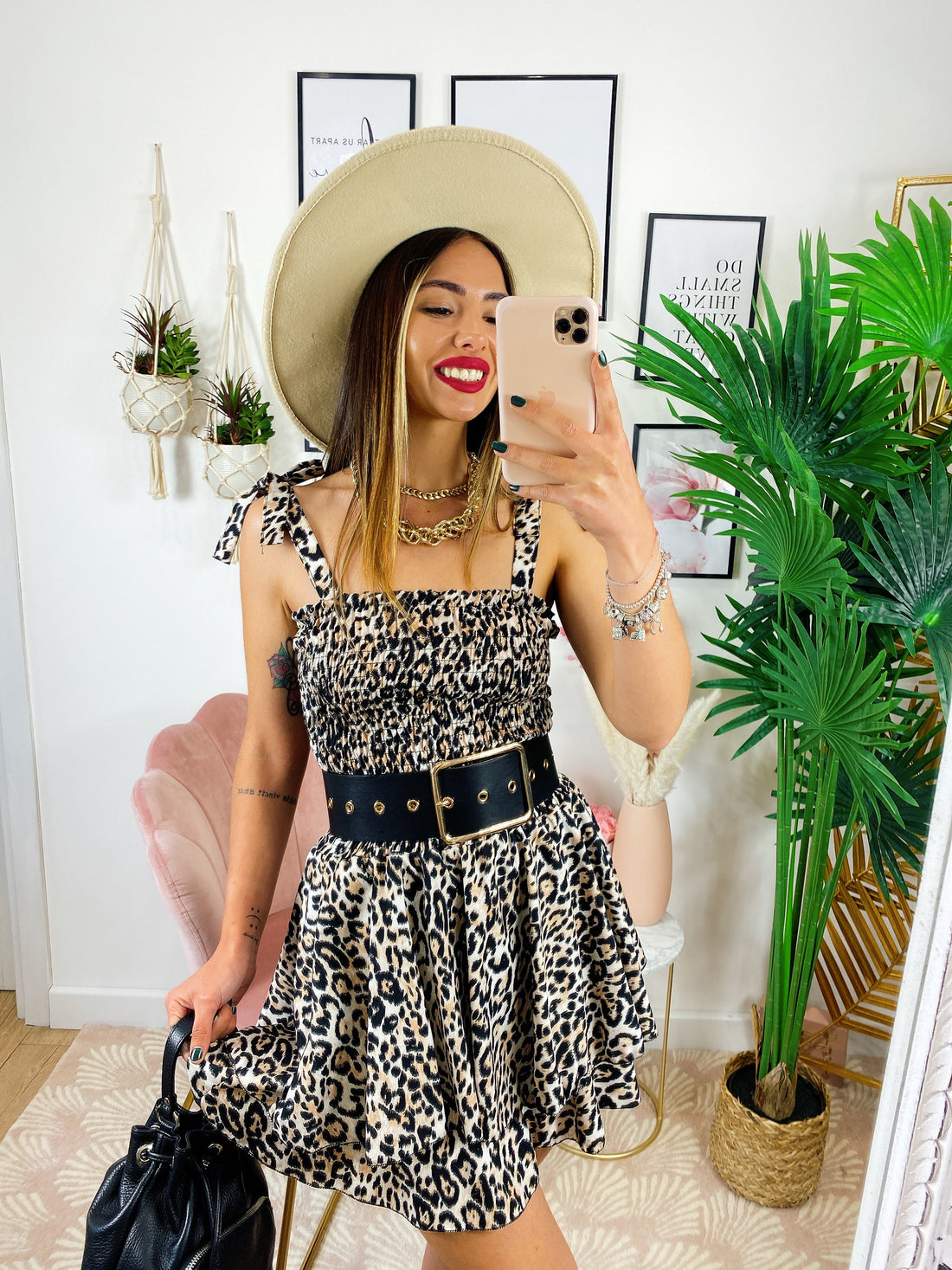 Abito a balze maculato - R.a. Boutique 