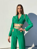 Completo top e pantalone verde - R.a. Boutique 
