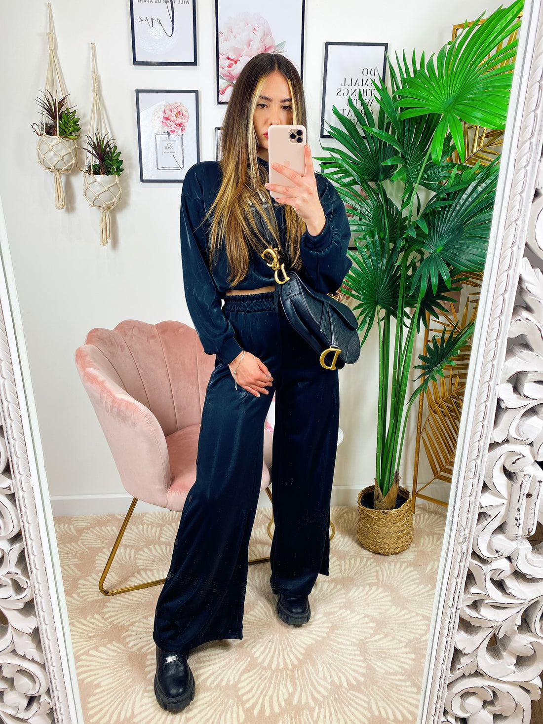 Tuta Sportiva laminata nera - R.a. Boutique 