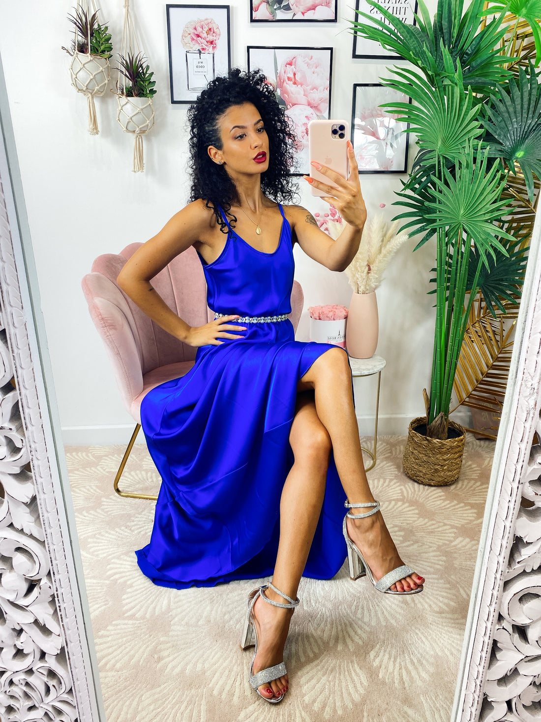 Abito lungo in raso - R.a. Boutique 