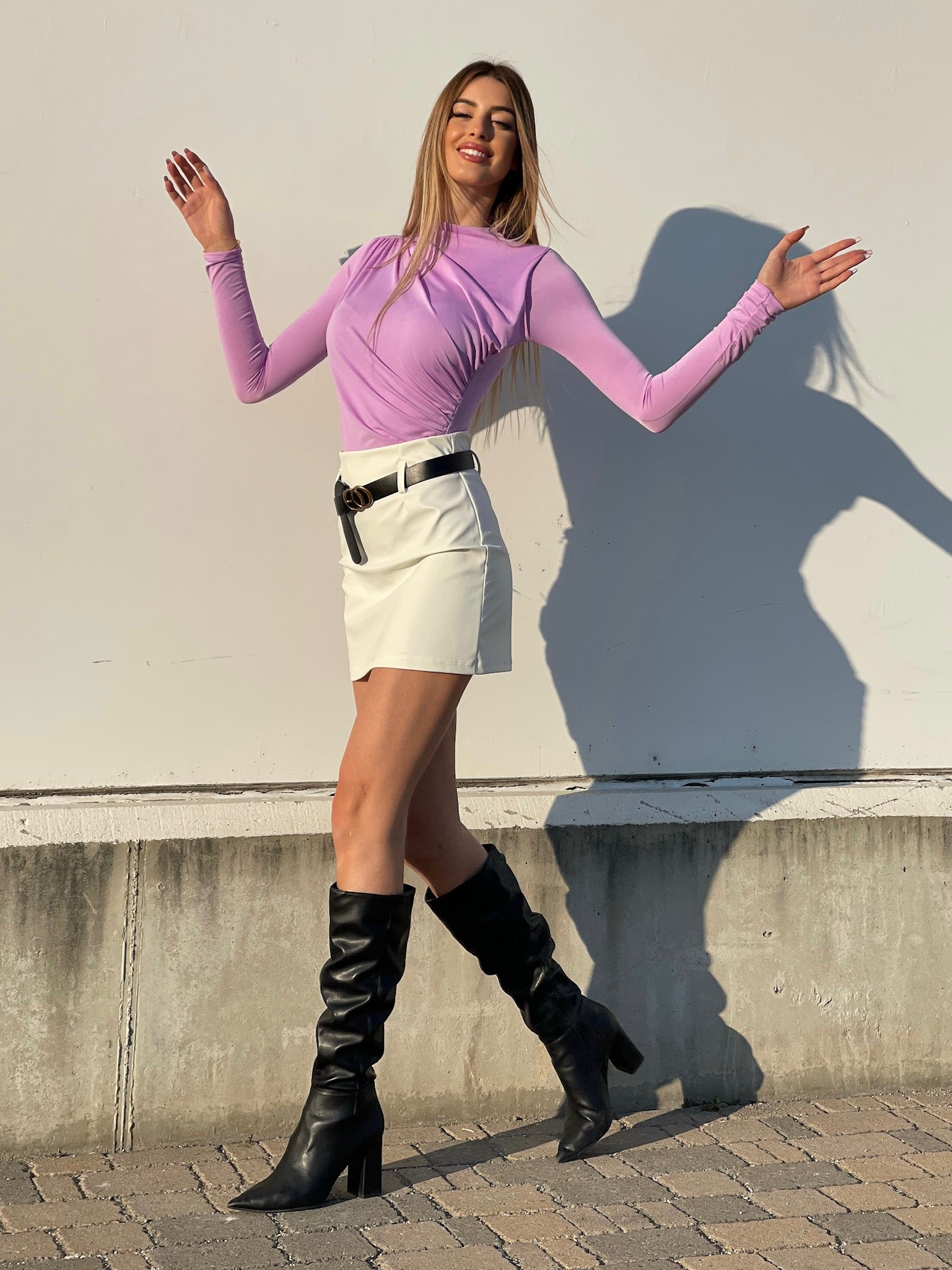 Body Lilac con drappeggio - R.a. Boutique 