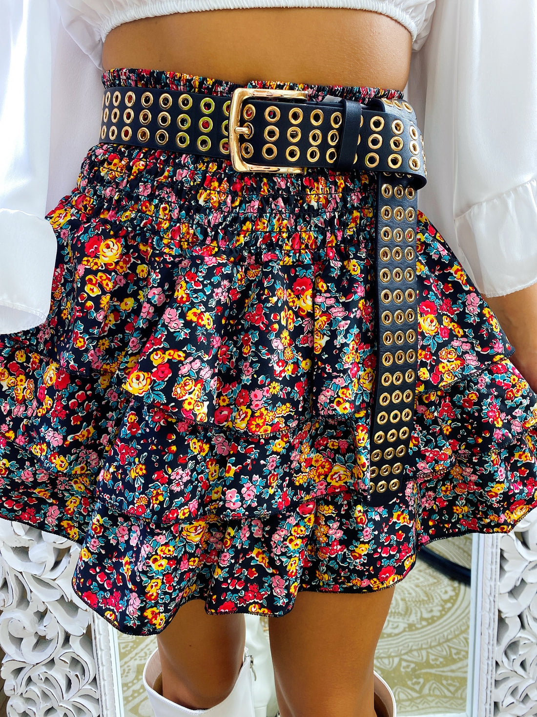 Gonna a fiori colorati - R.a. Boutique 