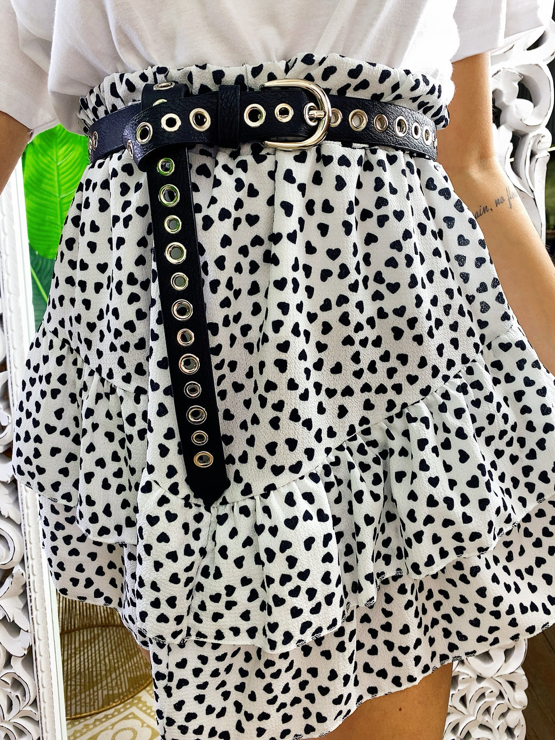 Gonna a balze con cuoricini - R.a. Boutique 