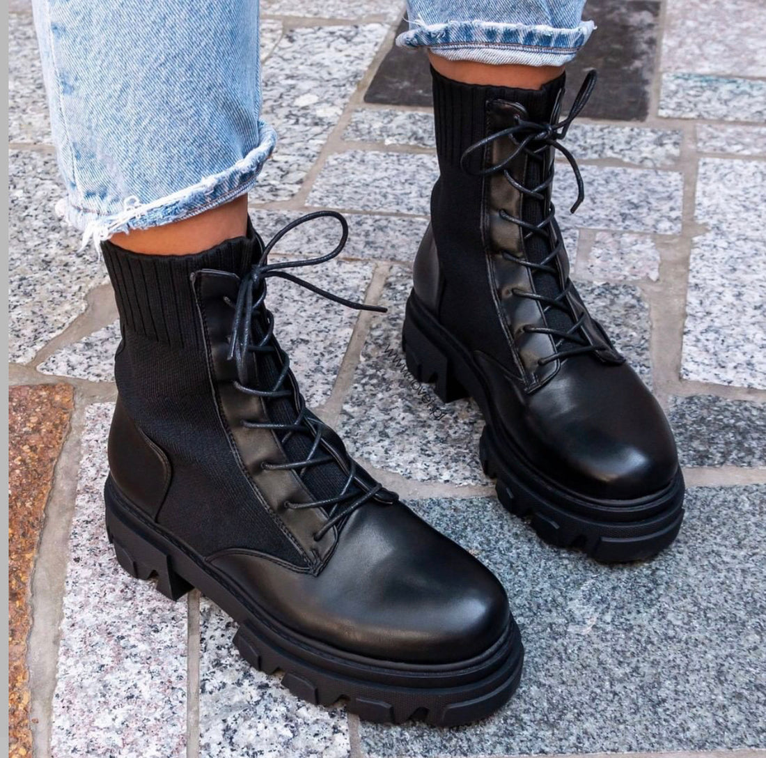 Biker combat misto tela - R.a. Boutique 