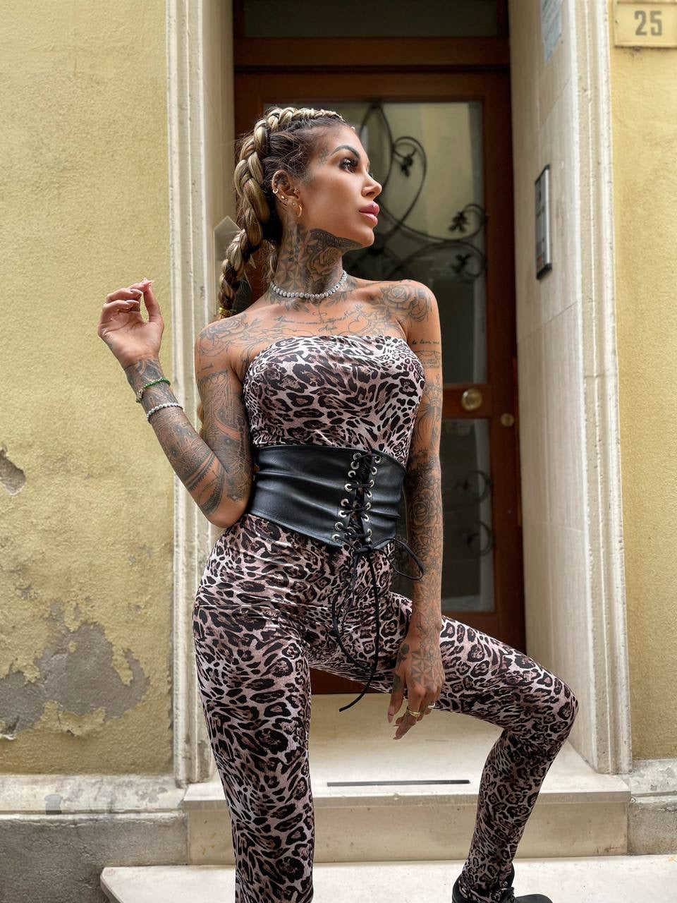 Fascia nera con lacci - R.a. Boutique 