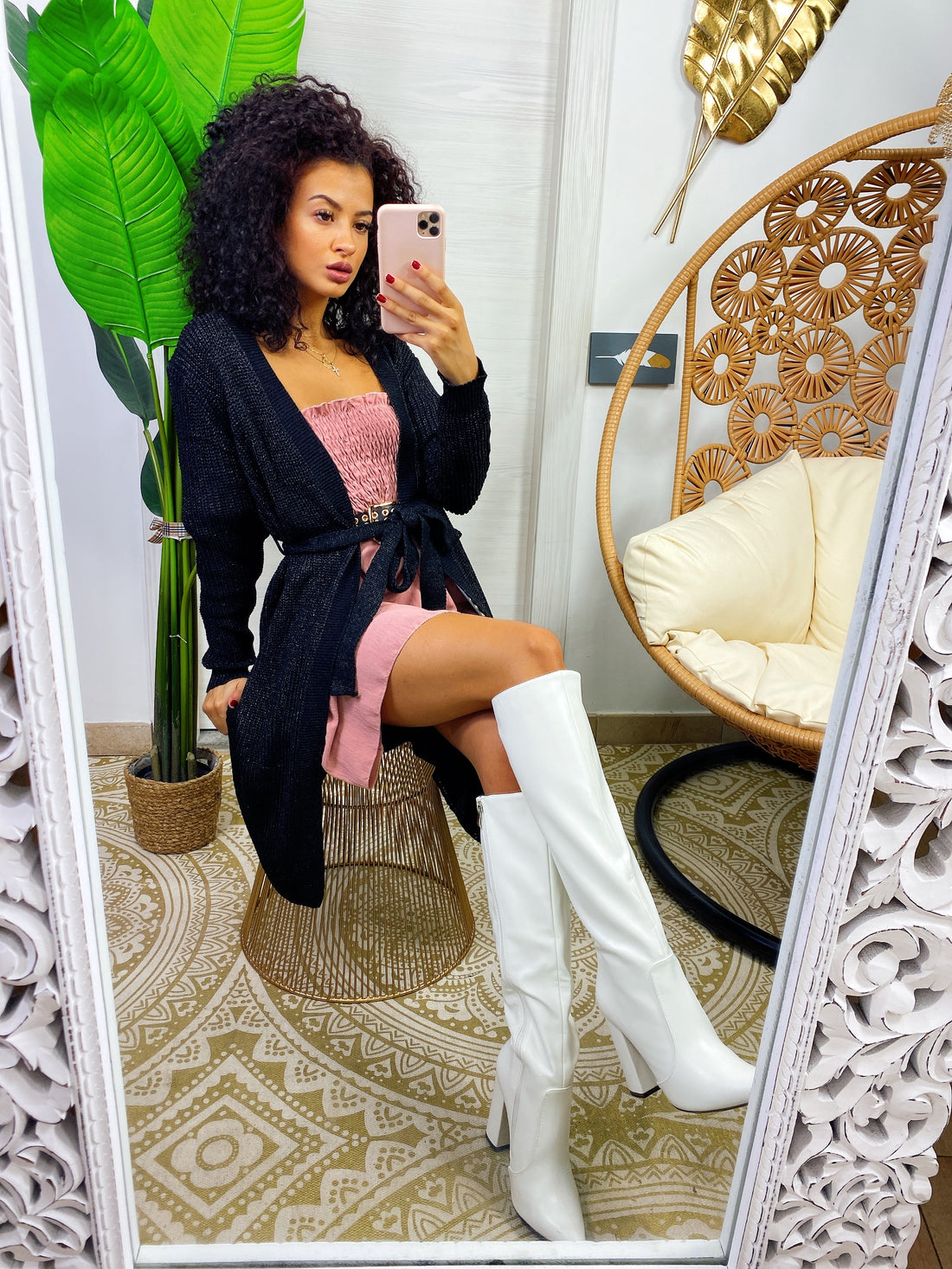 Cardigan in lurex nero - R.a. Boutique 