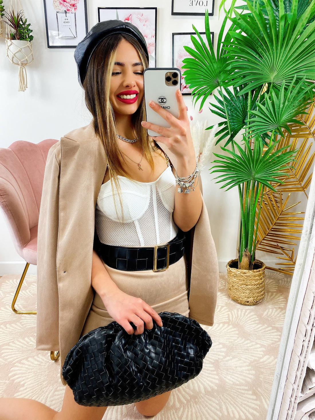 Cinturone largo nero - R.a. Boutique 