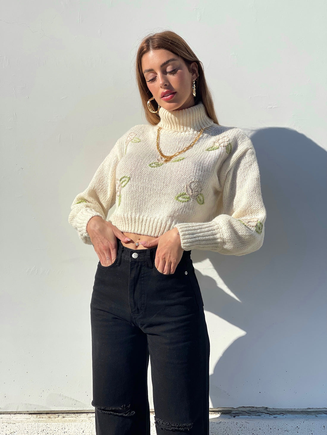 Jeans wide leg nero - R.a. Boutique 