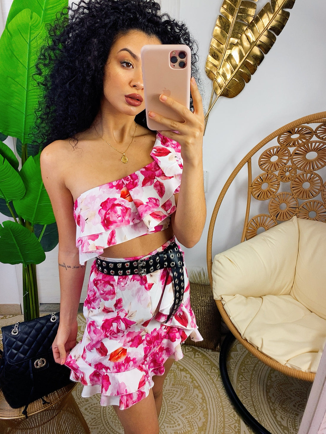 Completo floreale monospalla - R.a. Boutique 