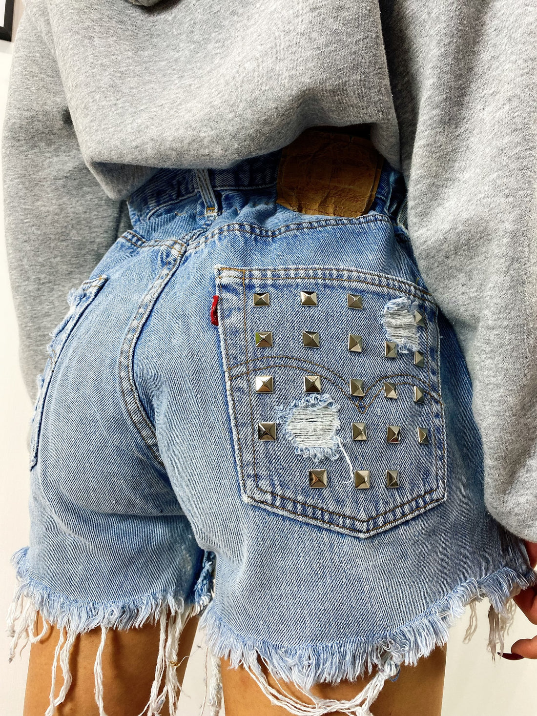 Short Levi’s Vintage bagno medio con borchie - R.a. Boutique 