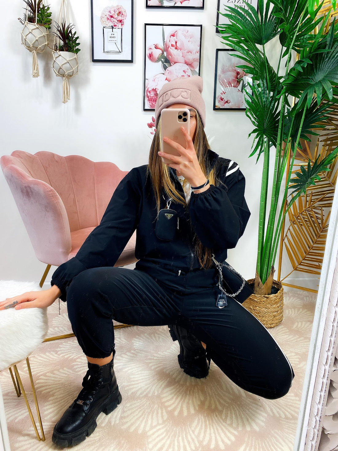 Completo sportivo con righe nero - R.a. Boutique 