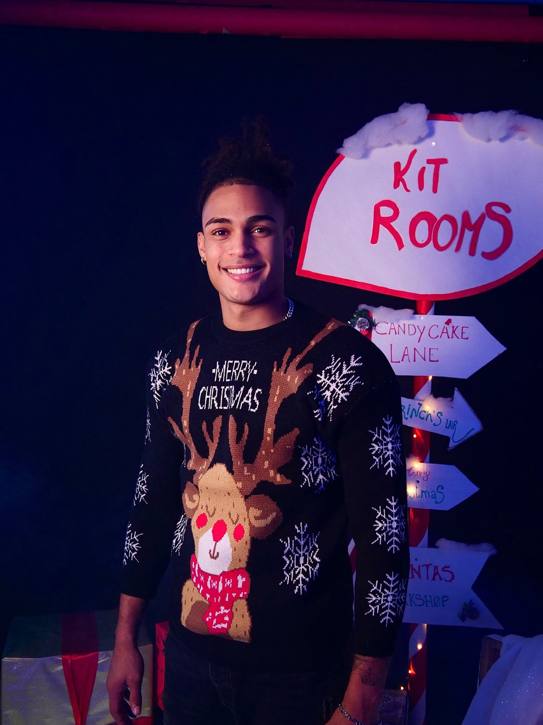 Maglione Top Quality renna Unisex nero - R.a. Boutique 