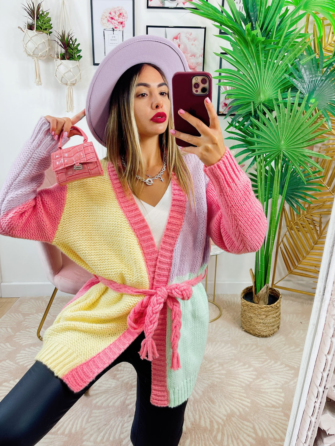 Cardigan Rainbow rosa quality - R.a. Boutique 