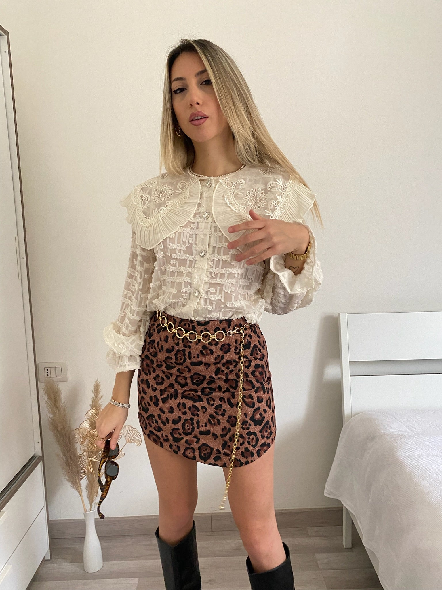 Gonna leopardata brown - R.a. Boutique 