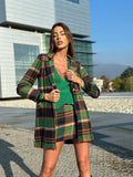 Cappotto check trama verde - R.a. Boutique 