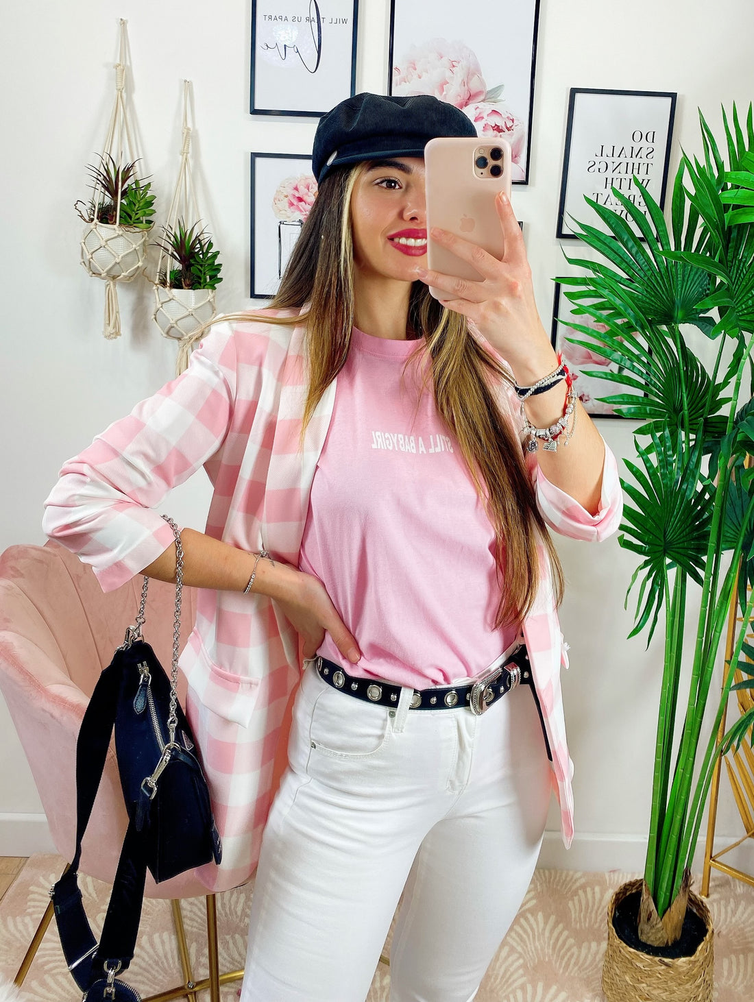 Giacca a Quadri Rosa - R.a. Boutique 