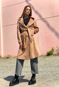 Cappotto lungo Camel con cintura - R.a. Boutique 